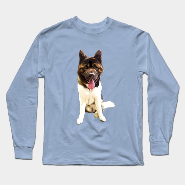 American Akita Long Sleeve T-Shirt by ElegantCat